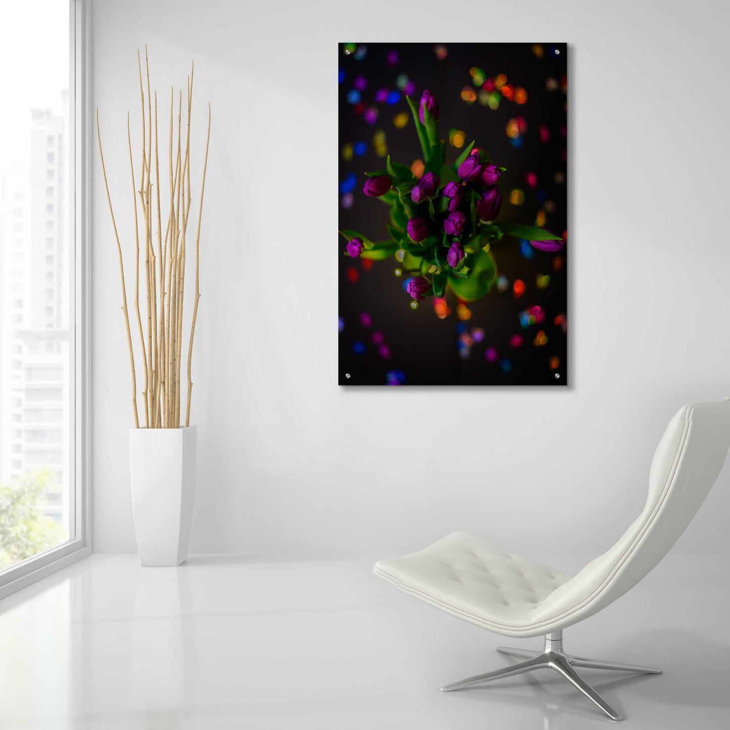 Epic Art 'Tulip Confetti' by Epic Portfolio Acrylic Glass Wall Art,24x36