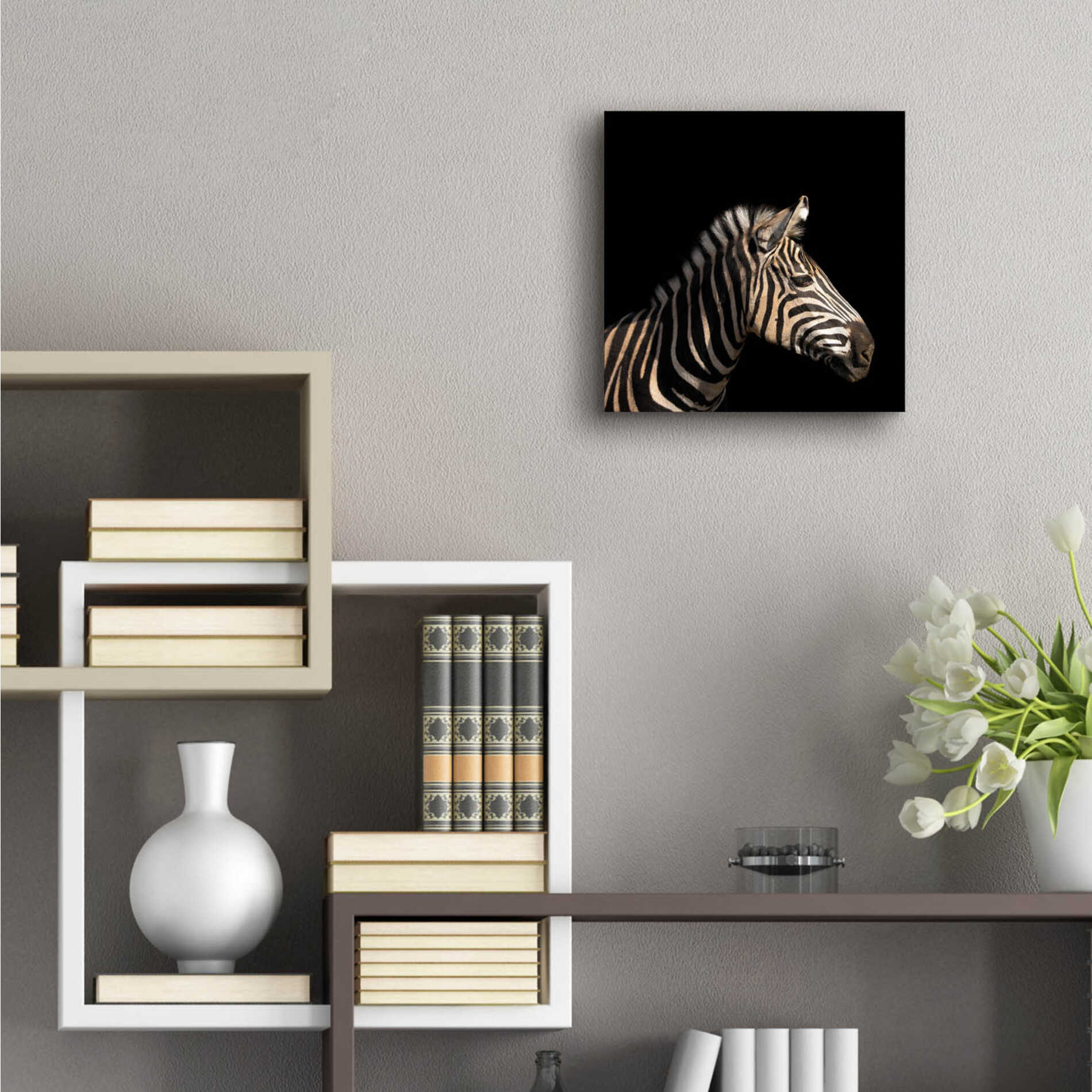 Epic Art 'Zebra' by Epic Portfolio Acrylic Glass Wall Art,12x12