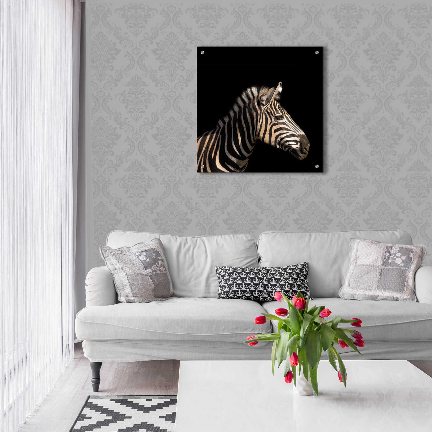 Epic Art 'Zebra' by Epic Portfolio Acrylic Glass Wall Art,24x24