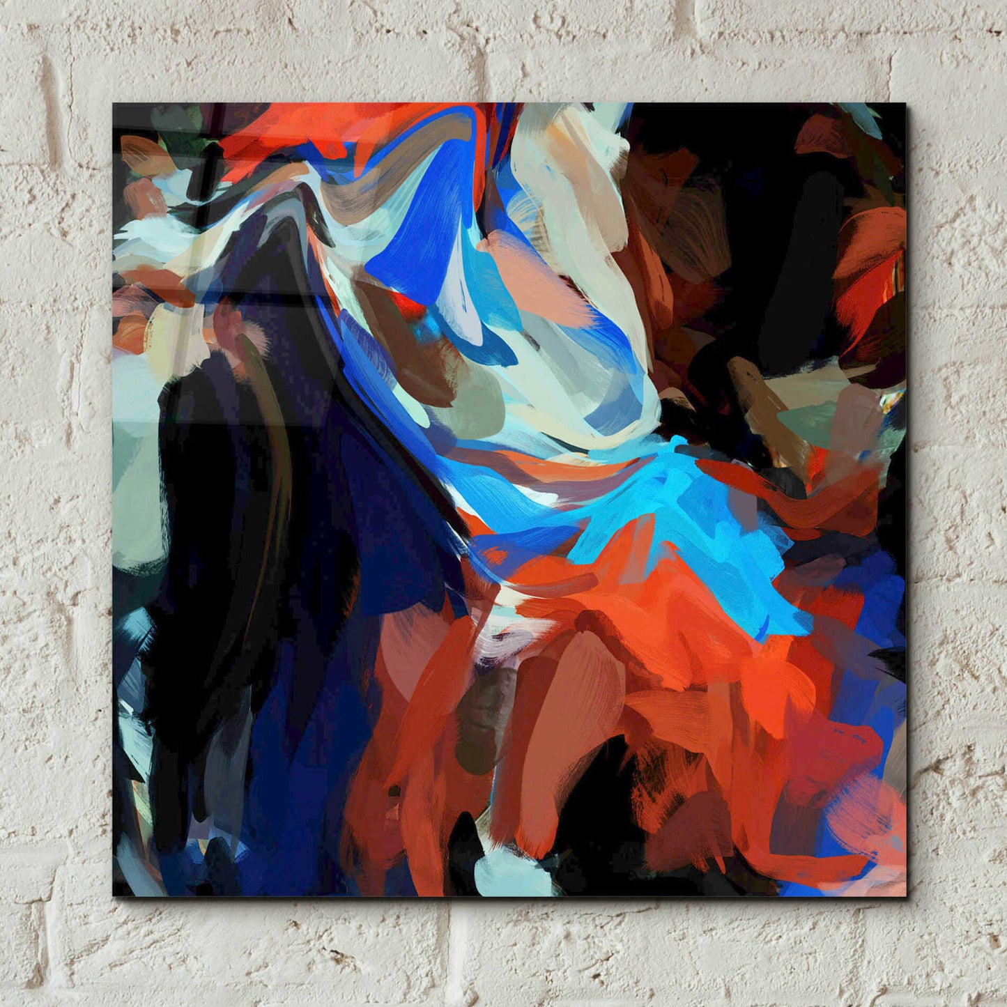 Epic Art 'Inverted Abstract Colorful Flows 12' by Irena Orlov Acrylic Glass Wall Art,12x12