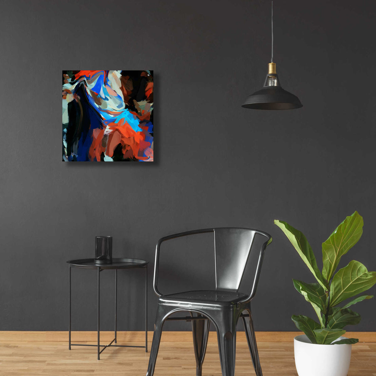 Epic Art 'Inverted Abstract Colorful Flows 12' by Irena Orlov Acrylic Glass Wall Art,24x24