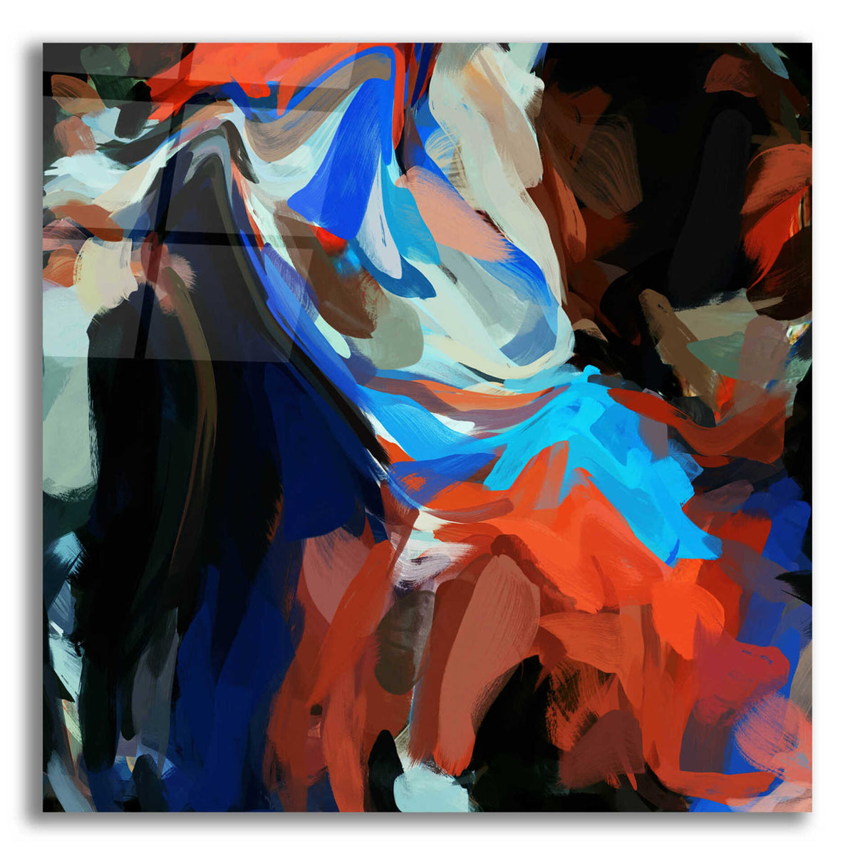 Epic Art 'Inverted Abstract Colorful Flows 12' by Irena Orlov Acrylic Glass Wall Art