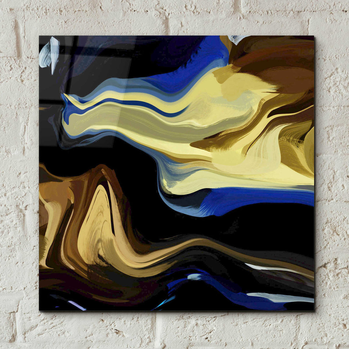 Epic Art 'Inverted Abstract Colorful Flows 16' by Irena Orlov Acrylic Glass Wall Art,12x12