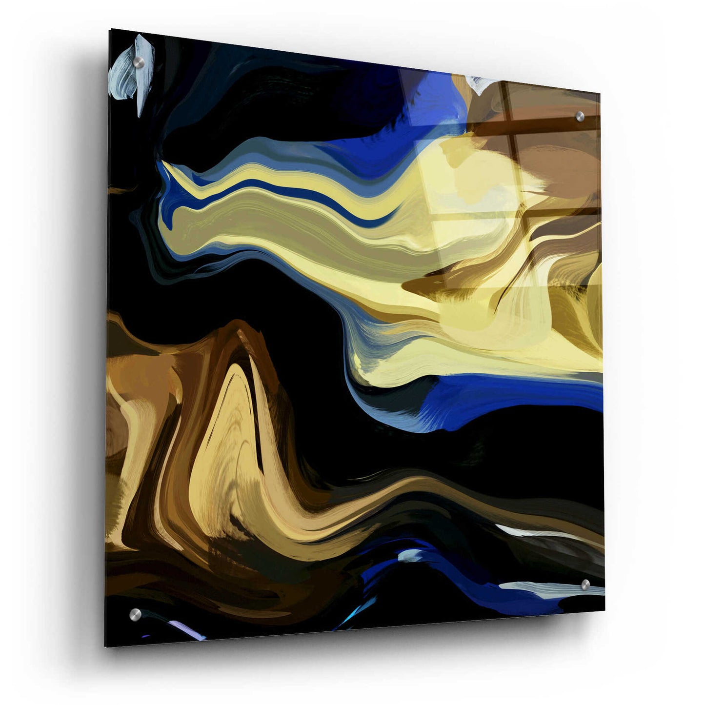 Epic Art 'Inverted Abstract Colorful Flows 16' by Irena Orlov Acrylic Glass Wall Art,24x24