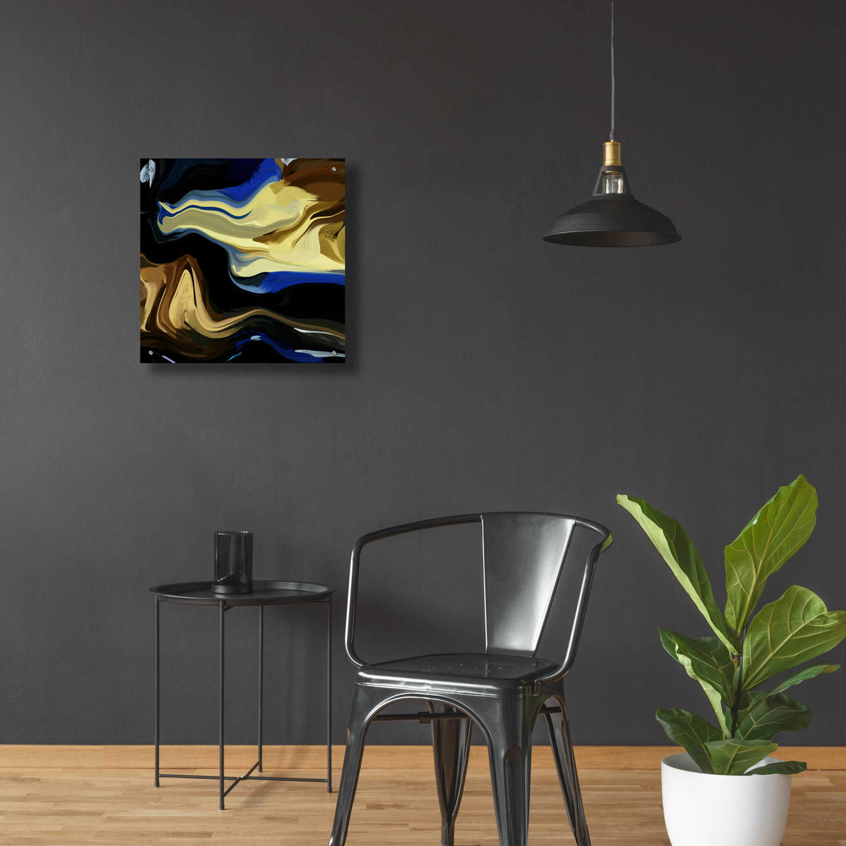 Epic Art 'Inverted Abstract Colorful Flows 16' by Irena Orlov Acrylic Glass Wall Art,24x24