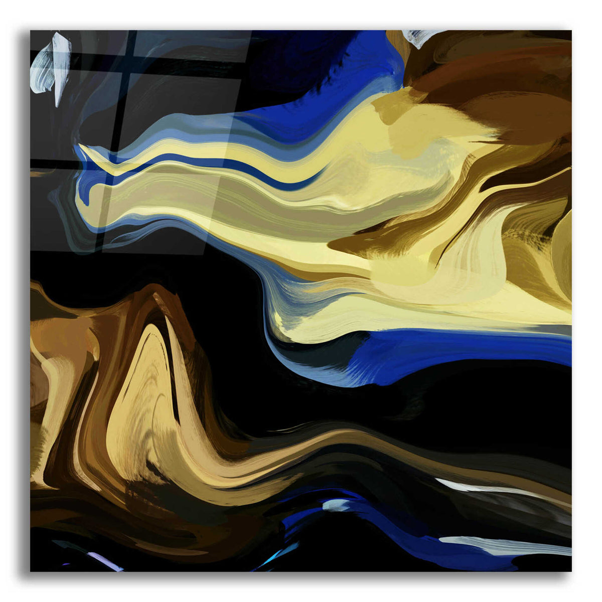 Epic Art 'Inverted Abstract Colorful Flows 16' by Irena Orlov Acrylic Glass Wall Art