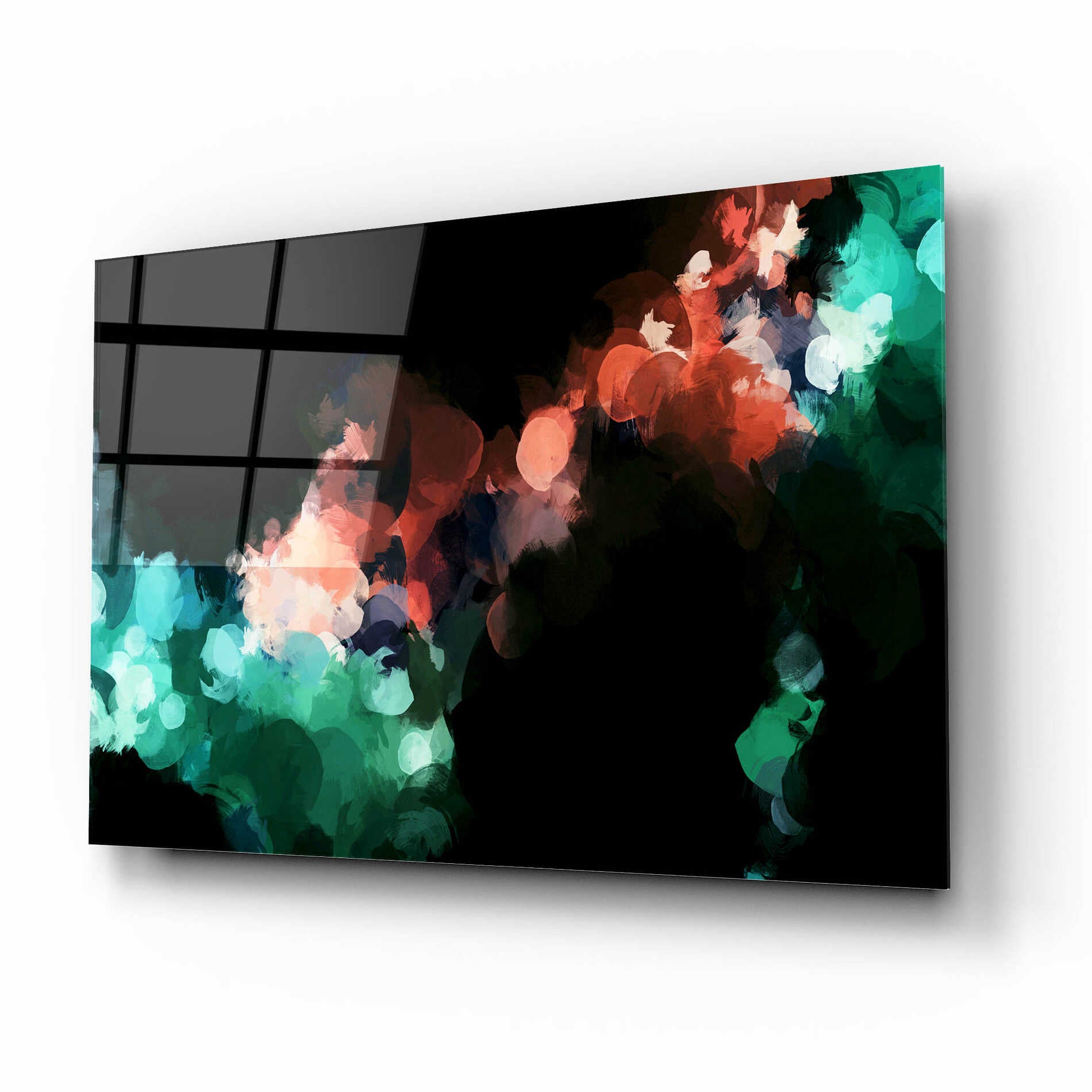 Epic Art 'Inverted Abstract Colorful Flows 17' by Irena Orlov Acrylic Glass Wall Art,16x12
