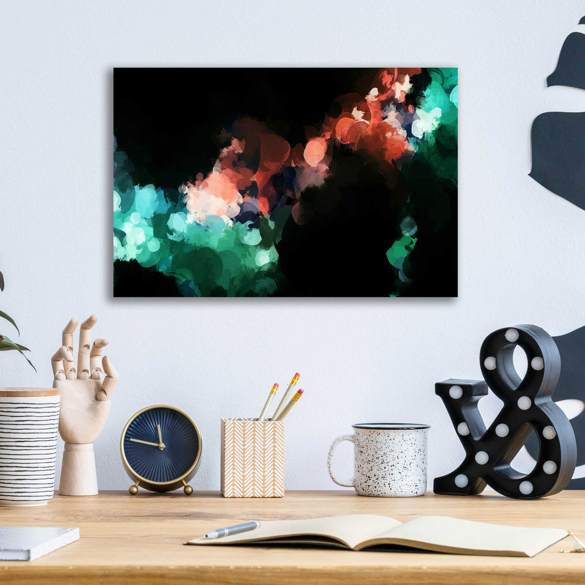 Epic Art 'Inverted Abstract Colorful Flows 17' by Irena Orlov Acrylic Glass Wall Art,16x12