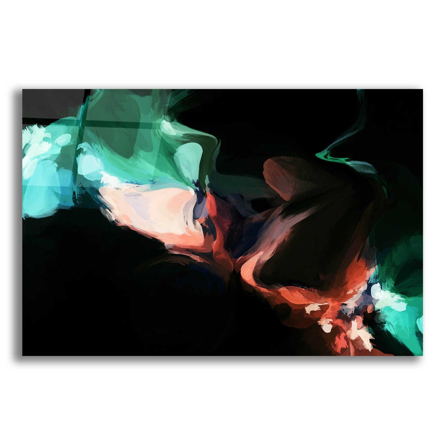 Epic Art 'Inverted Abstract Colorful Flows 18' by Irena Orlov Acrylic Glass Wall Art,24x16