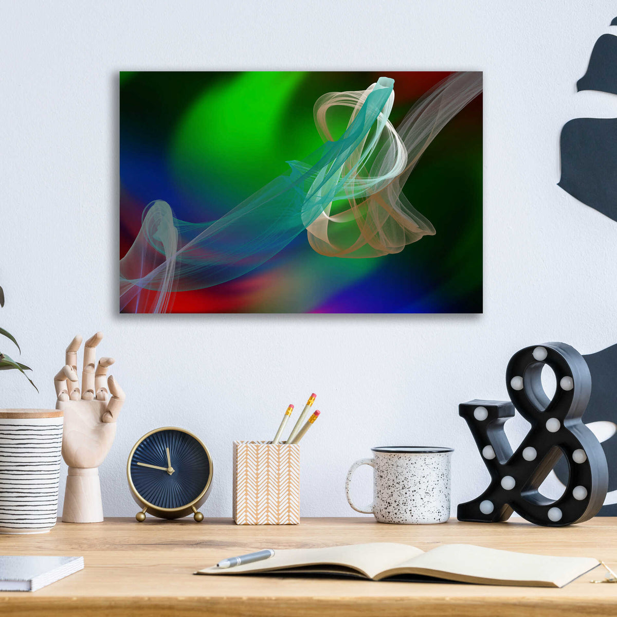 Epic Art 'Inverted Color In The Lines 1' by Irena Orlov Acrylic Glass Wall Art,16x12