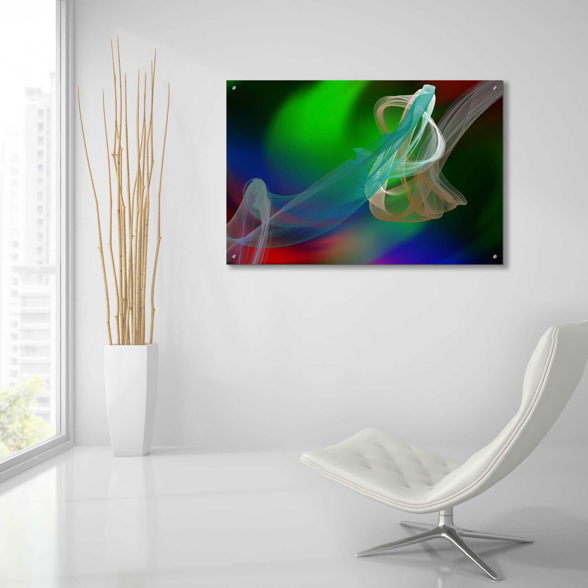 Epic Art 'Inverted Color In The Lines 1' by Irena Orlov Acrylic Glass Wall Art,36x24
