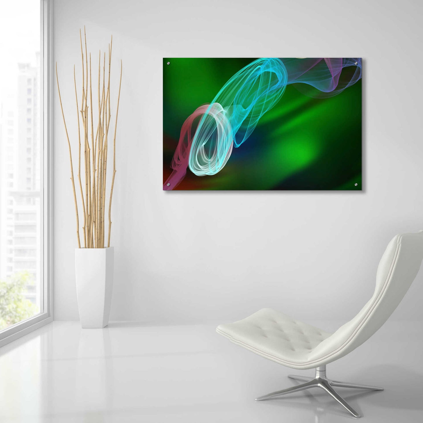 Epic Art 'Inverted Color In The Lines 10' by Irena Orlov Acrylic Glass Wall Art,36x24