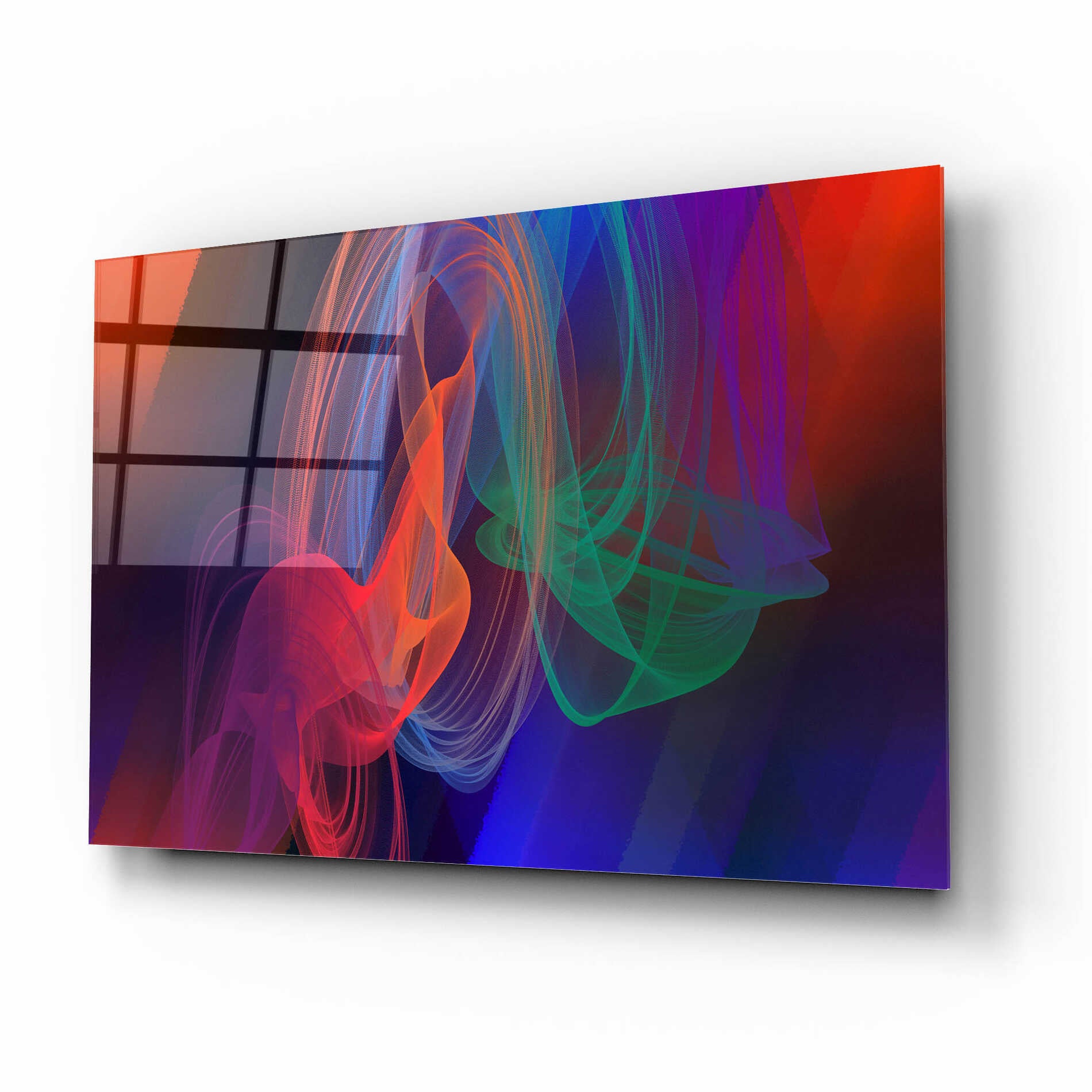 Epic Art 'Inverted Color In The Lines 11' by Irena Orlov Acrylic Glass Wall Art,16x12