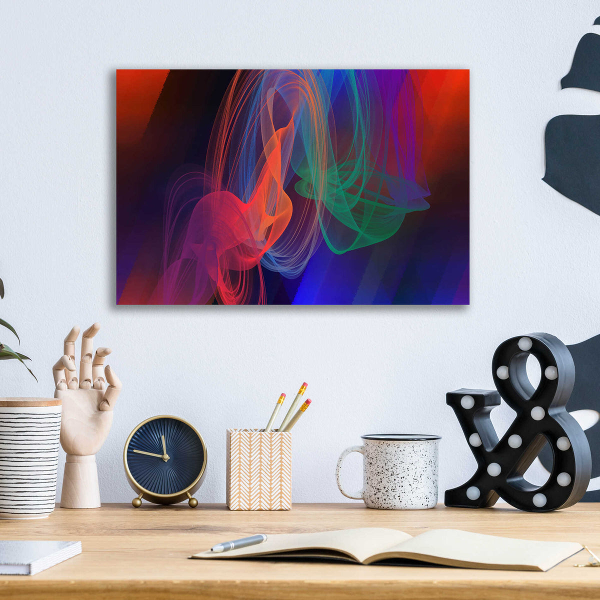 Epic Art 'Inverted Color In The Lines 11' by Irena Orlov Acrylic Glass Wall Art,16x12