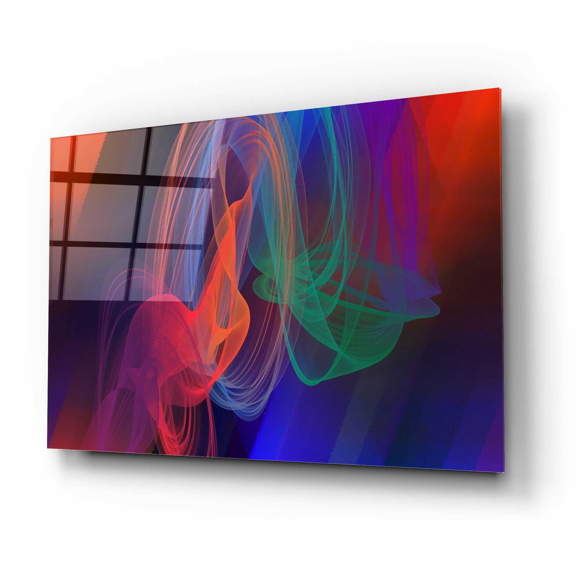 Epic Art 'Inverted Color In The Lines 11' by Irena Orlov Acrylic Glass Wall Art,24x16