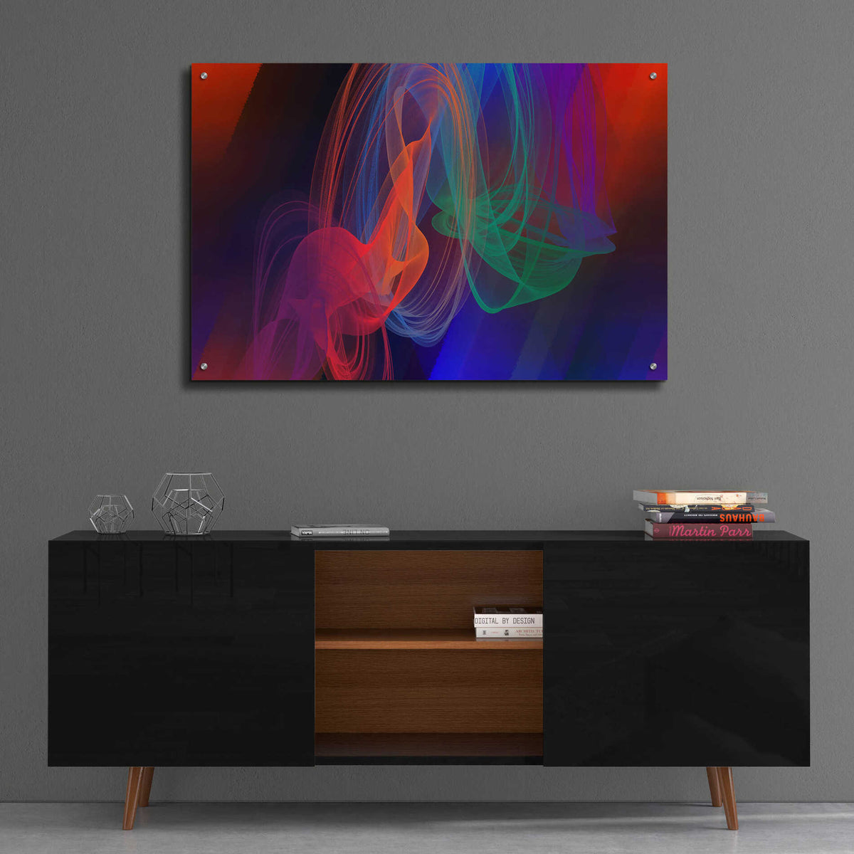 Epic Art 'Inverted Color In The Lines 11' by Irena Orlov Acrylic Glass Wall Art,36x24