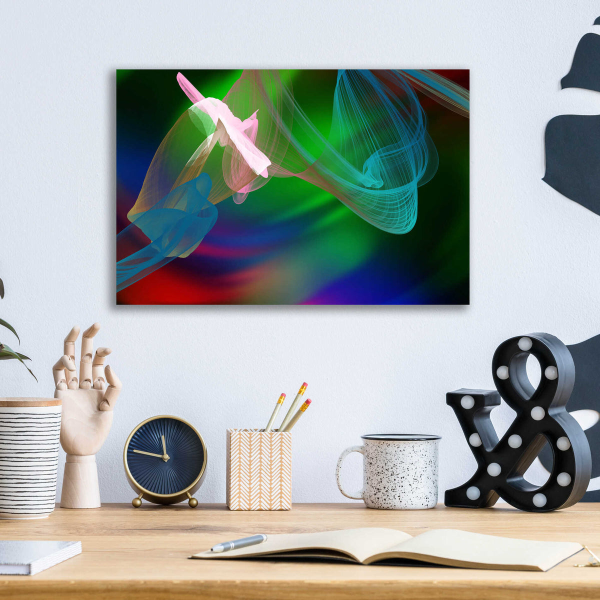 Epic Art 'Inverted Color In The Lines 2' by Irena Orlov Acrylic Glass Wall Art,16x12