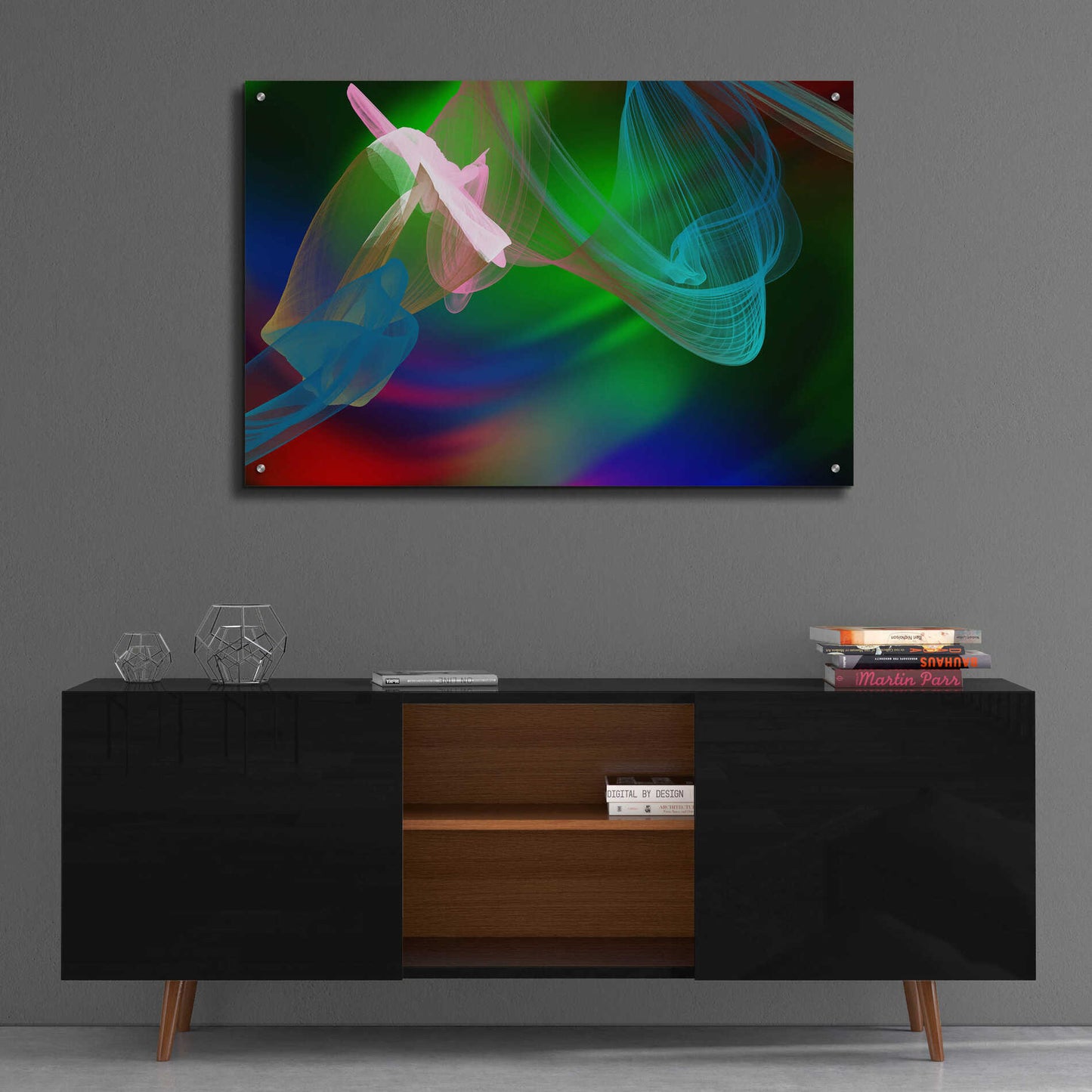 Epic Art 'Inverted Color In The Lines 2' by Irena Orlov Acrylic Glass Wall Art,36x24