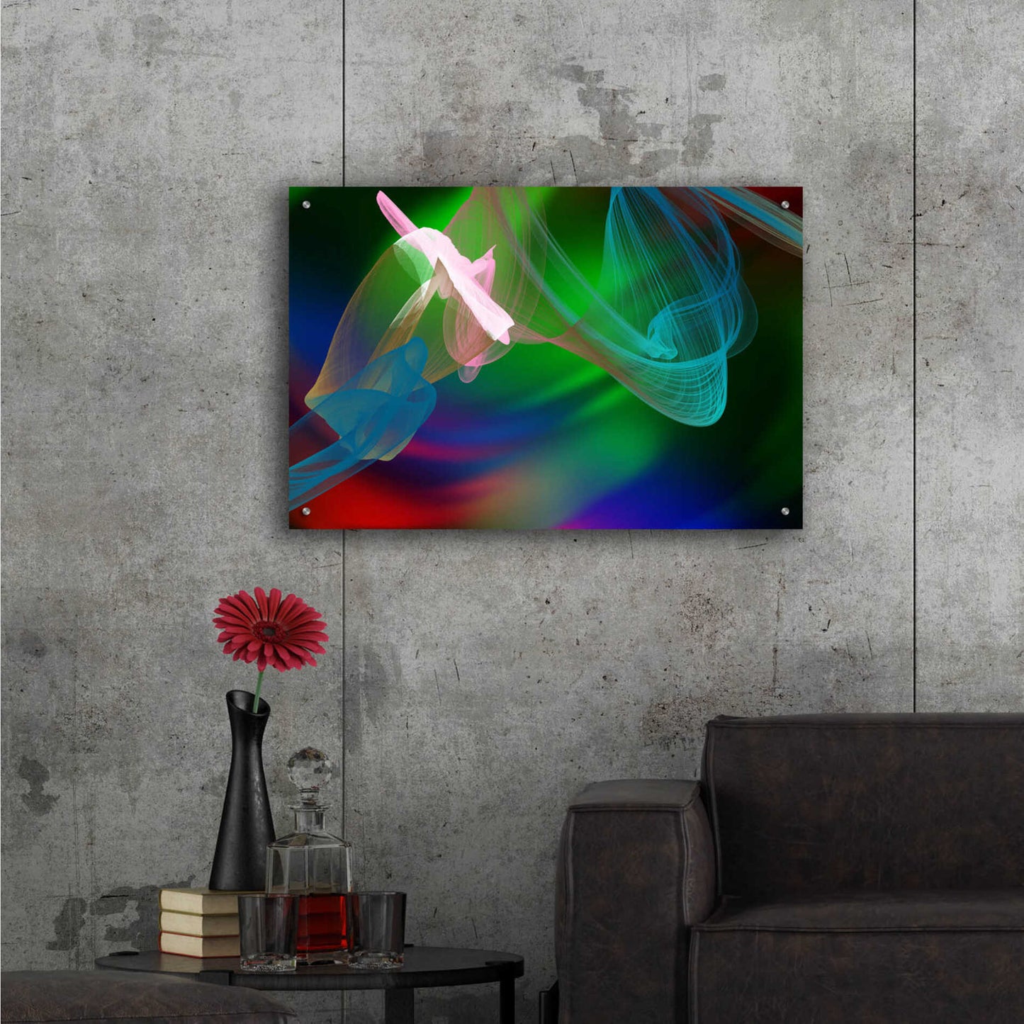 Epic Art 'Inverted Color In The Lines 2' by Irena Orlov Acrylic Glass Wall Art,36x24
