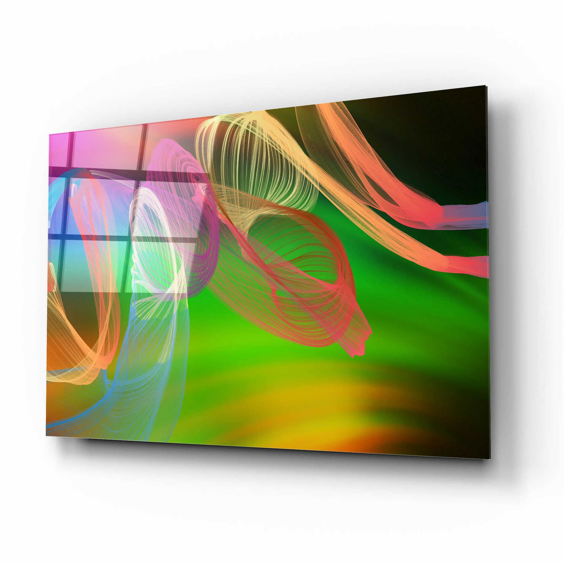 Epic Art 'Inverted Color In The Lines 3' by Irena Orlov Acrylic Glass Wall Art,16x12