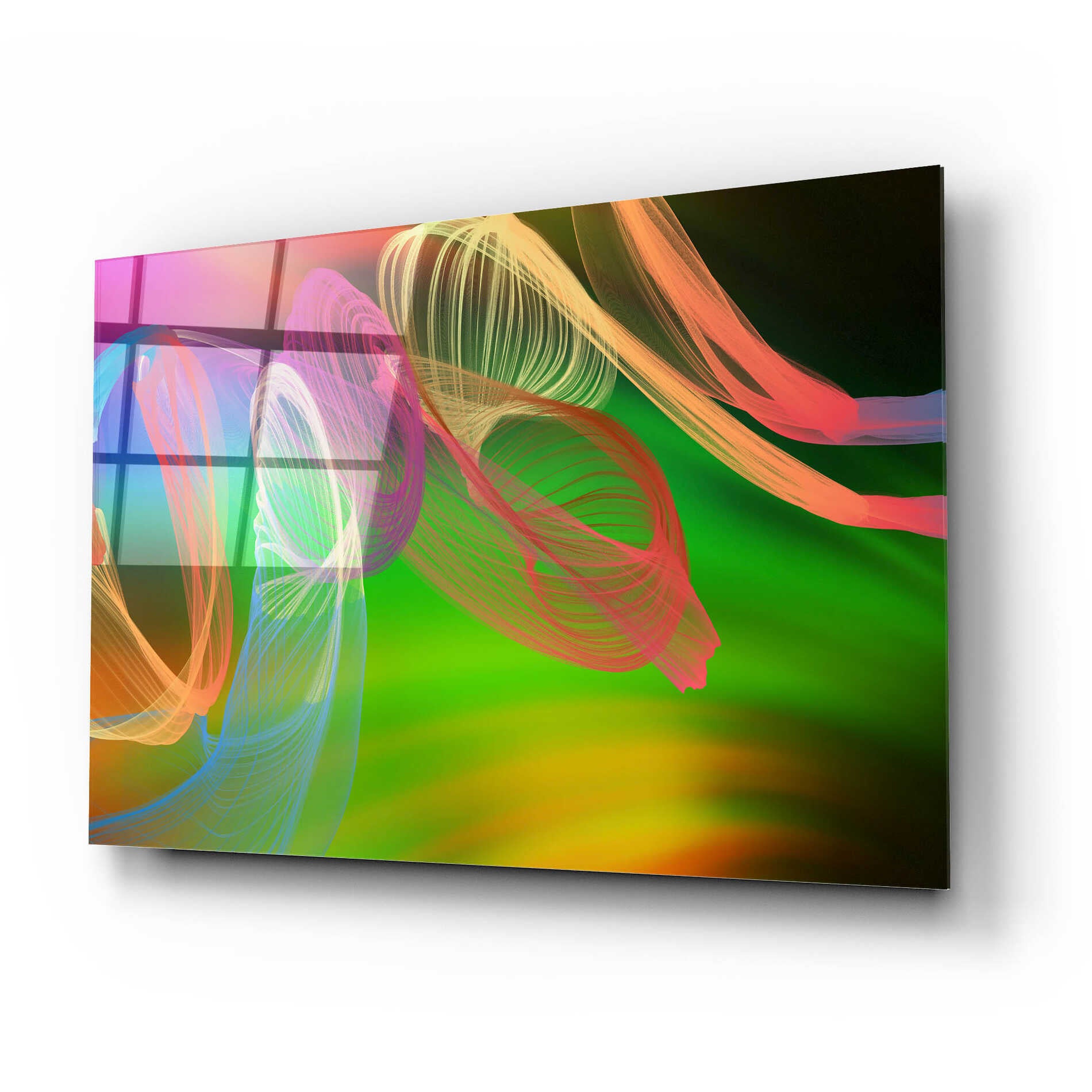 Epic Art 'Inverted Color In The Lines 3' by Irena Orlov Acrylic Glass Wall Art,24x16