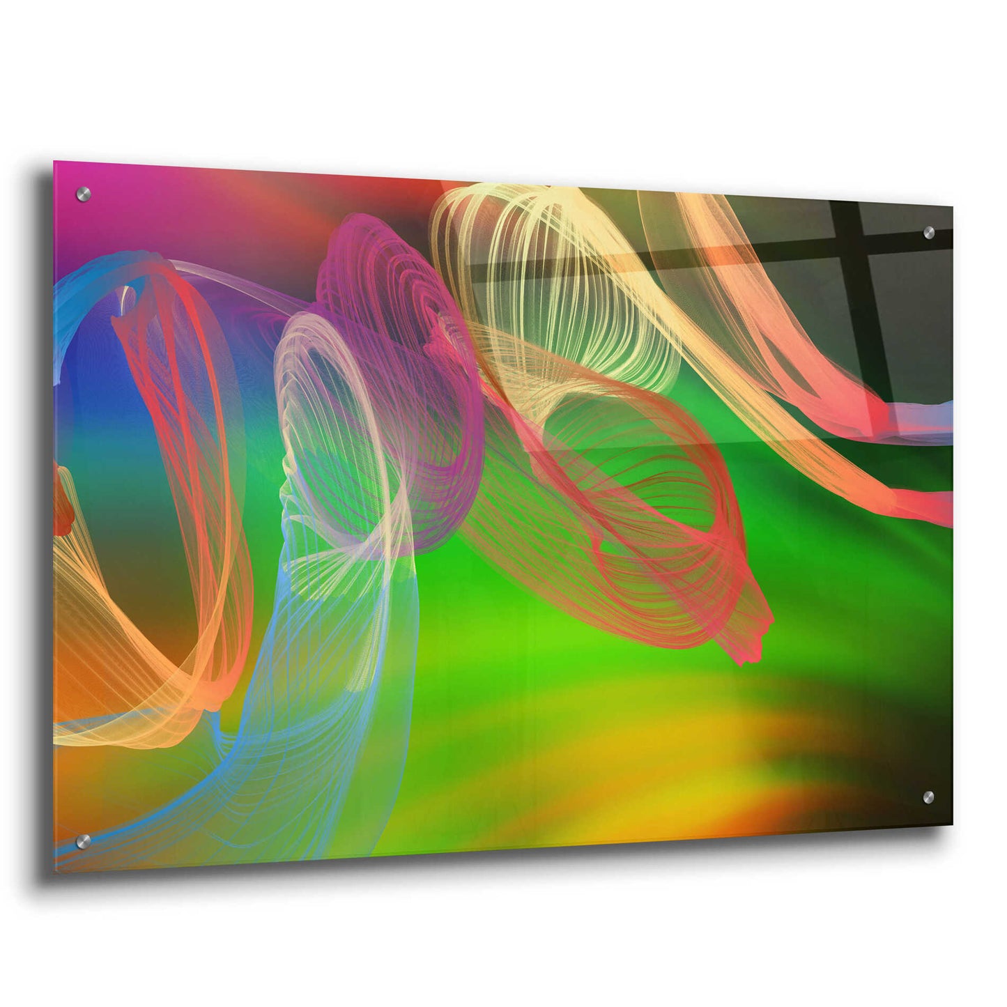 Epic Art 'Inverted Color In The Lines 3' by Irena Orlov Acrylic Glass Wall Art,36x24