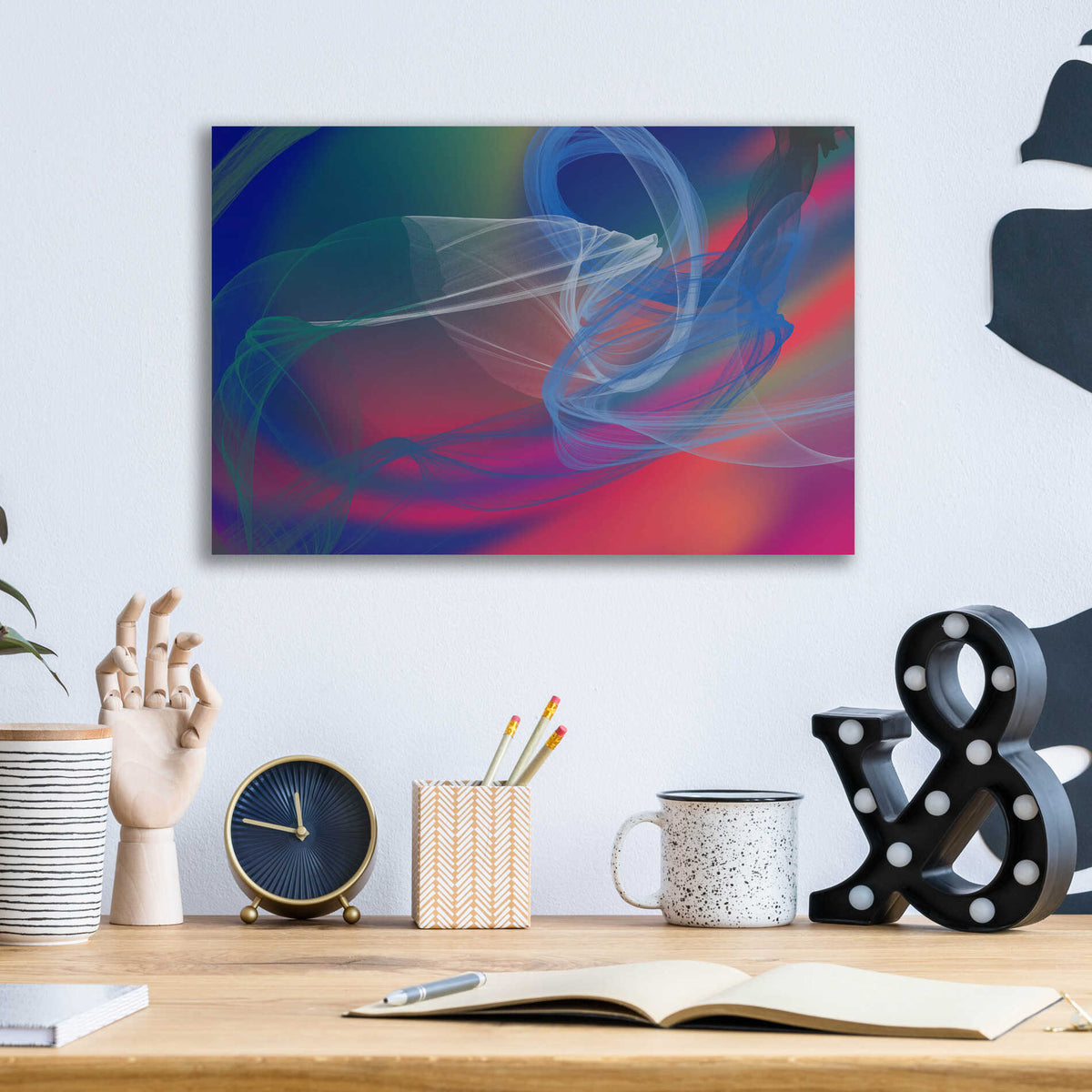 Epic Art 'Inverted Color In The Lines 4' by Irena Orlov Acrylic Glass Wall Art,16x12