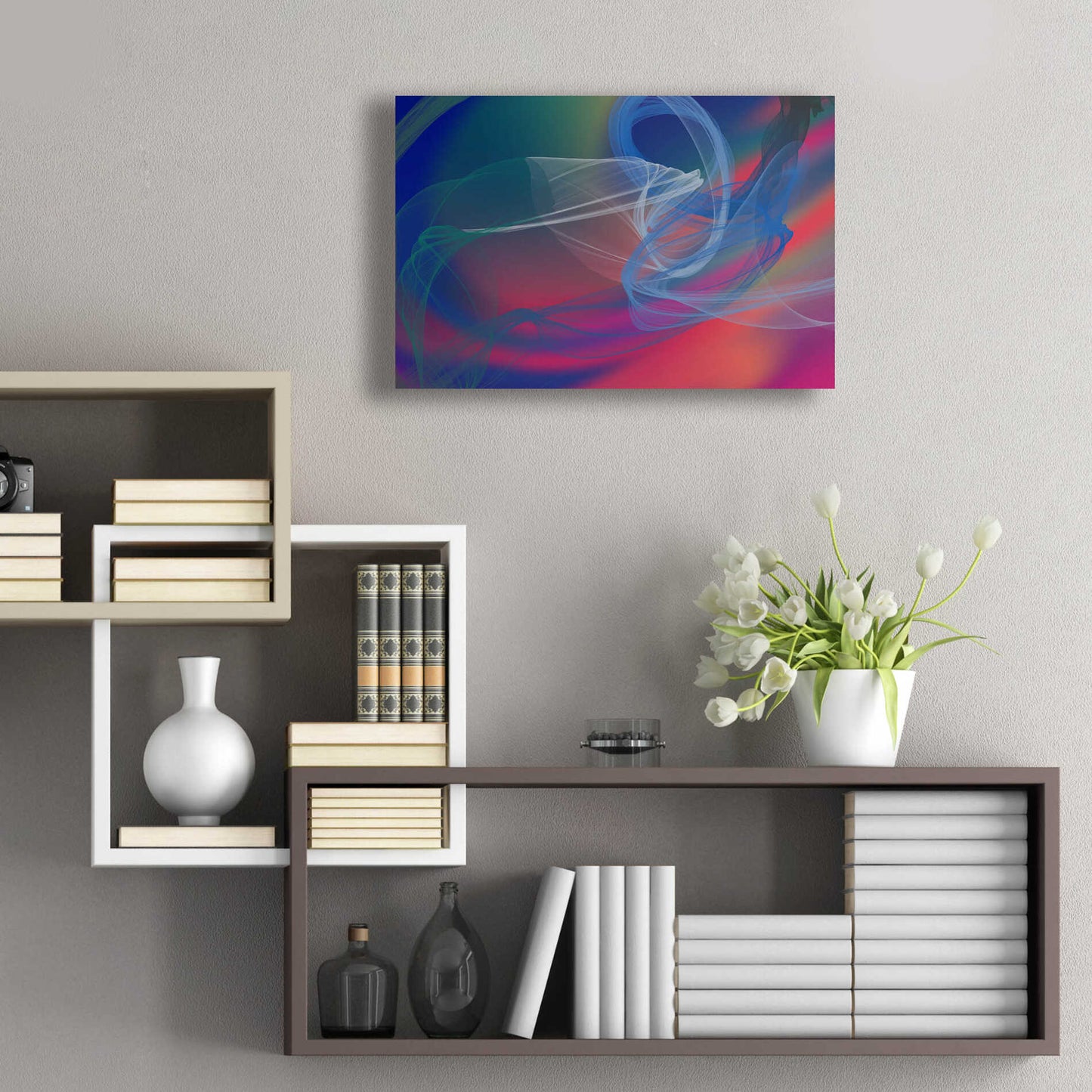 Epic Art 'Inverted Color In The Lines 4' by Irena Orlov Acrylic Glass Wall Art,24x16