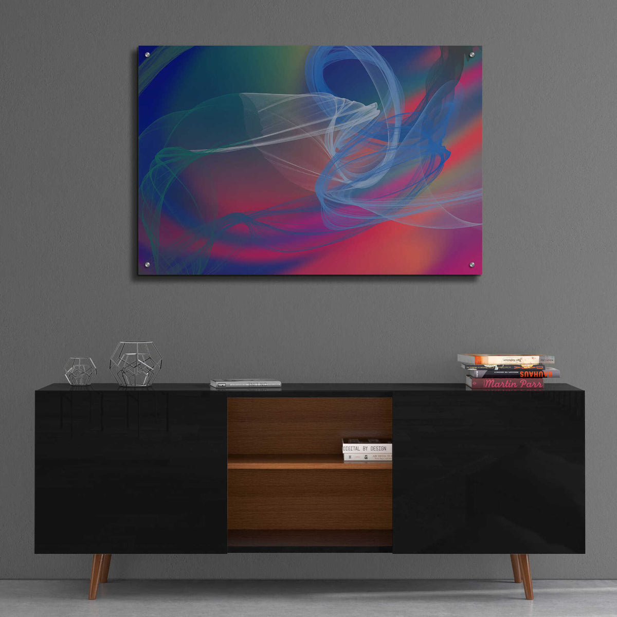 Epic Art 'Inverted Color In The Lines 4' by Irena Orlov Acrylic Glass Wall Art,36x24