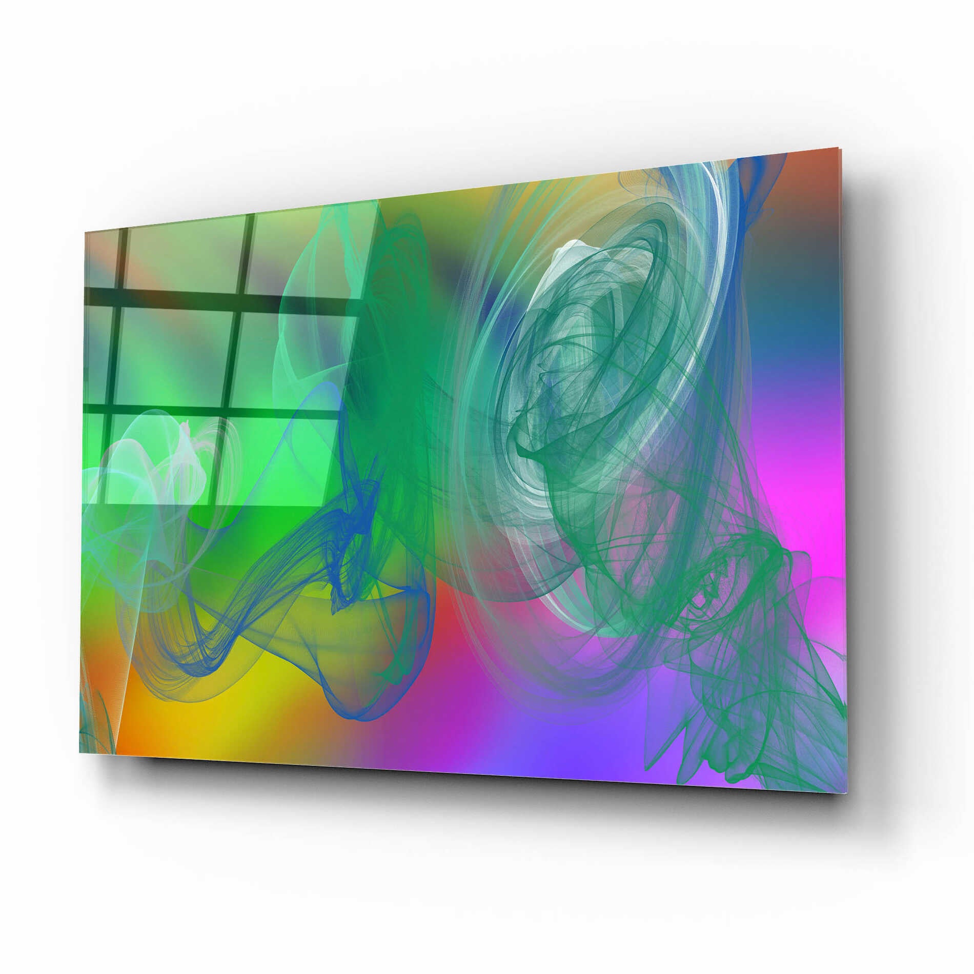 Epic Art 'Inverted Color In The Lines 5' by Irena Orlov Acrylic Glass Wall Art,16x12