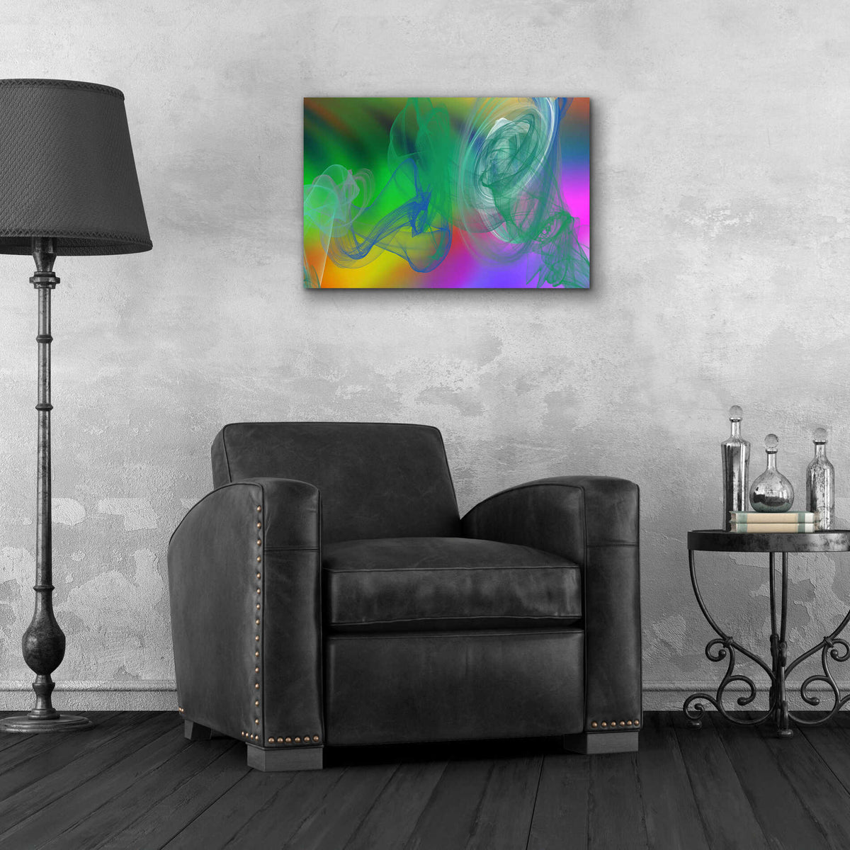 Epic Art 'Inverted Color In The Lines 5' by Irena Orlov Acrylic Glass Wall Art,24x16