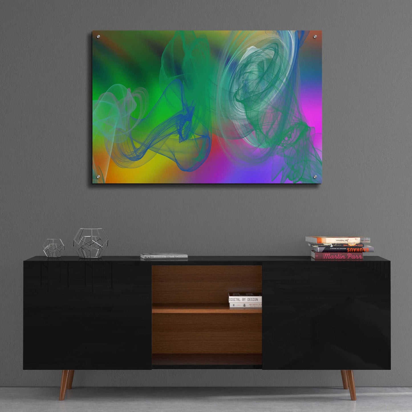 Epic Art 'Inverted Color In The Lines 5' by Irena Orlov Acrylic Glass Wall Art,36x24