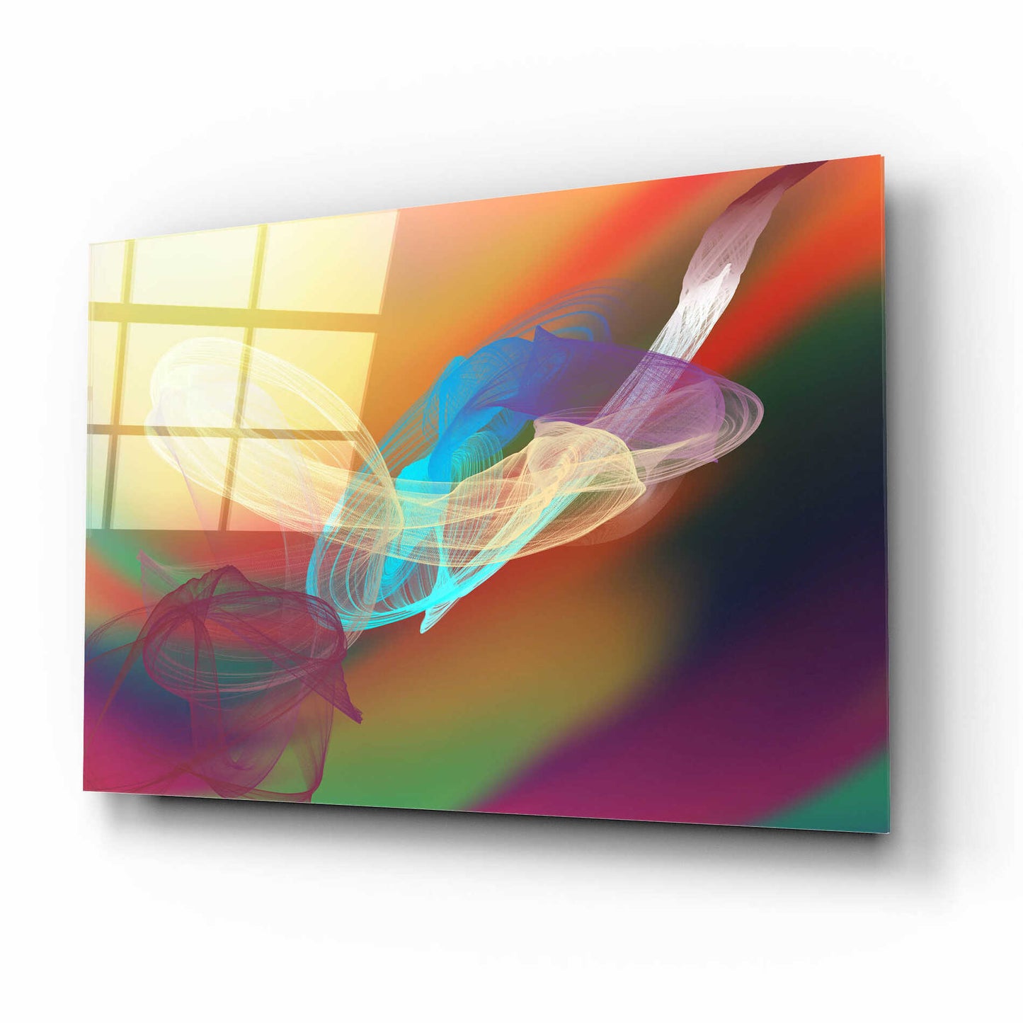 Epic Art 'Inverted Color In The Lines 6' by Irena Orlov Acrylic Glass Wall Art,16x12