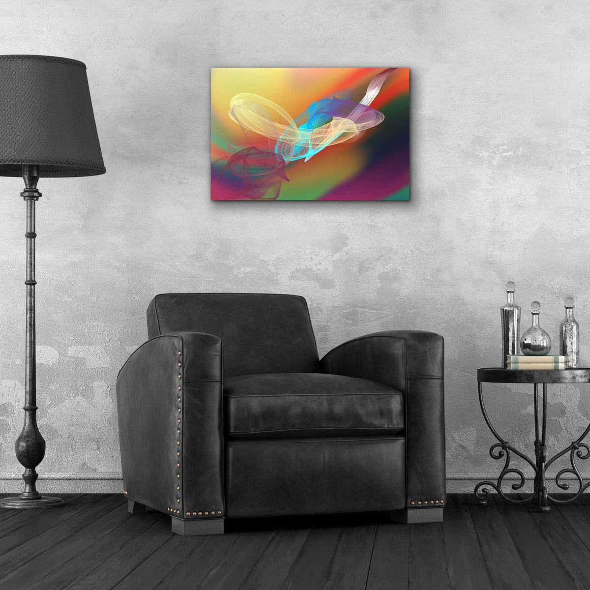 Epic Art 'Inverted Color In The Lines 6' by Irena Orlov Acrylic Glass Wall Art,24x16