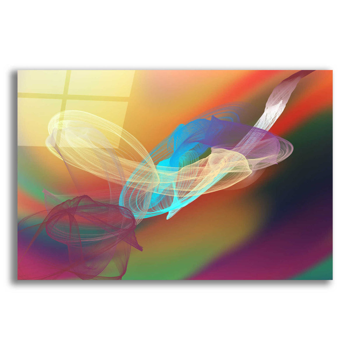 Epic Art 'Inverted Color In The Lines 6' by Irena Orlov Acrylic Glass Wall Art