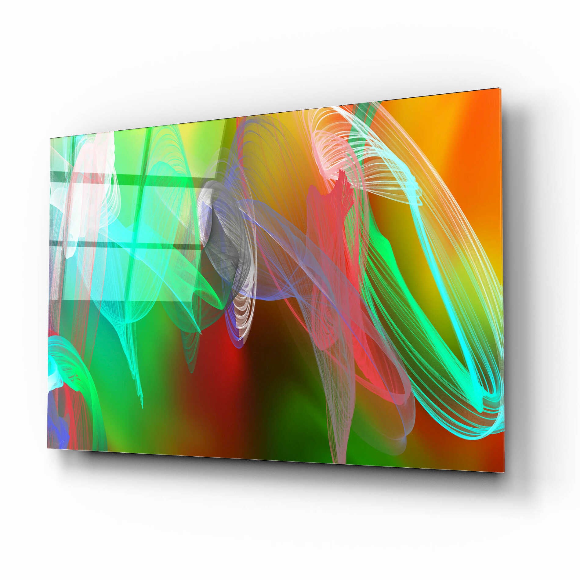 Epic Art 'Inverted Color In The Lines 7' by Irena Orlov Acrylic Glass Wall Art,16x12