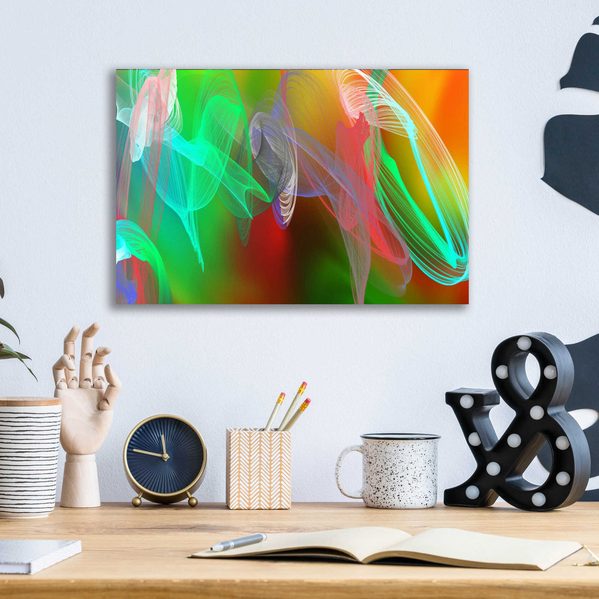 Epic Art 'Inverted Color In The Lines 7' by Irena Orlov Acrylic Glass Wall Art,16x12