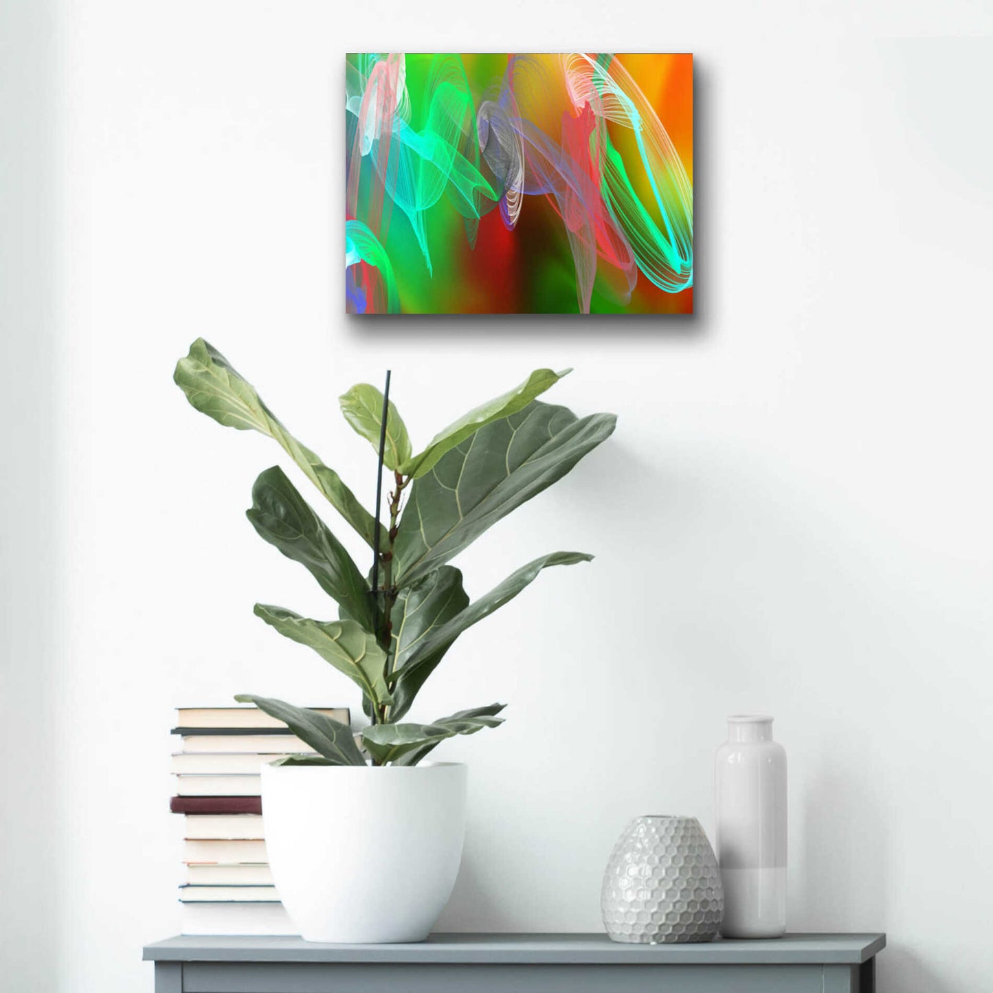 Epic Art 'Inverted Color In The Lines 7' by Irena Orlov Acrylic Glass Wall Art,16x12