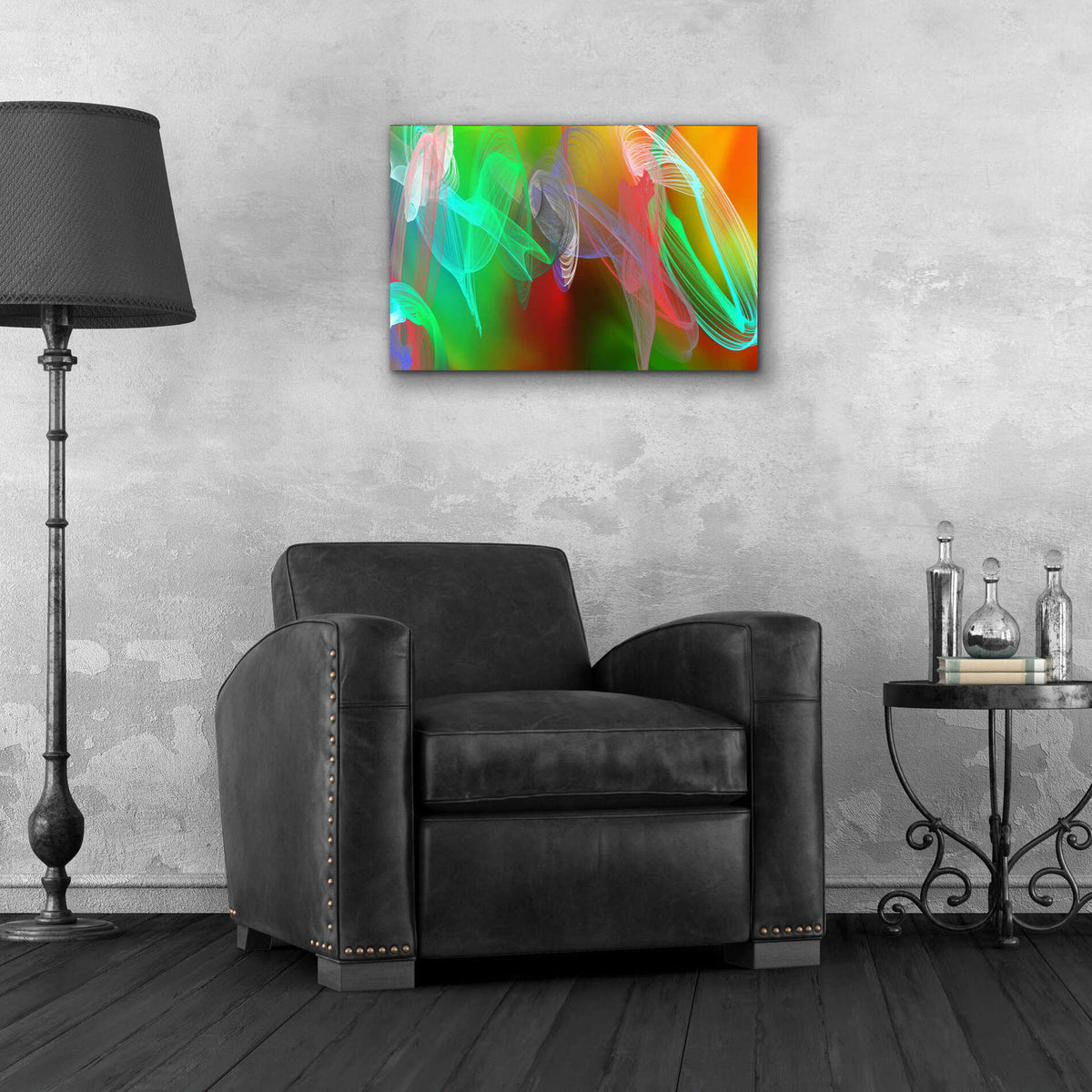 Epic Art 'Inverted Color In The Lines 7' by Irena Orlov Acrylic Glass Wall Art,24x16
