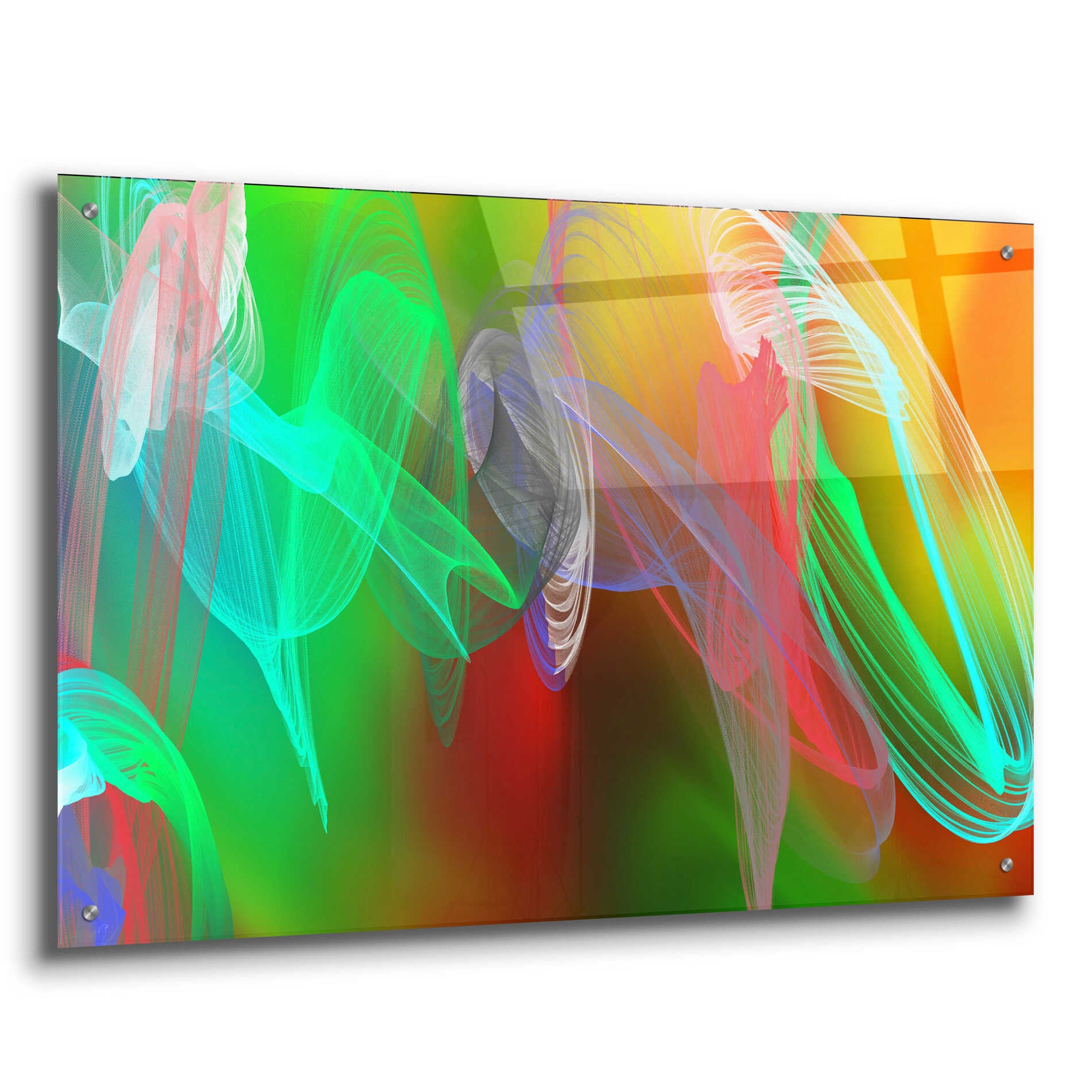 Epic Art 'Inverted Color In The Lines 7' by Irena Orlov Acrylic Glass Wall Art,36x24