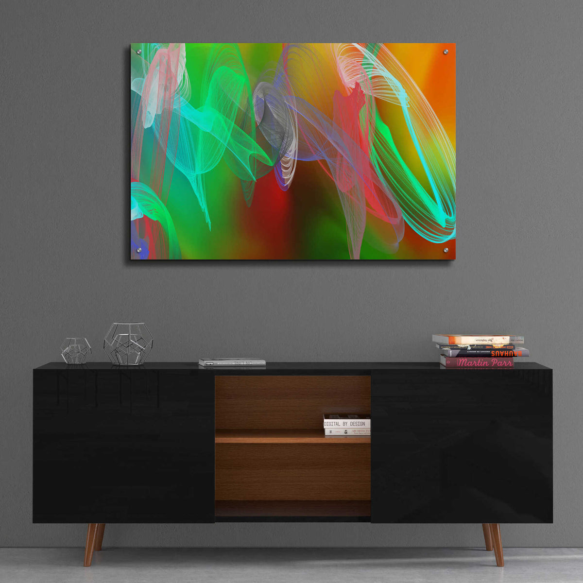 Epic Art 'Inverted Color In The Lines 7' by Irena Orlov Acrylic Glass Wall Art,36x24