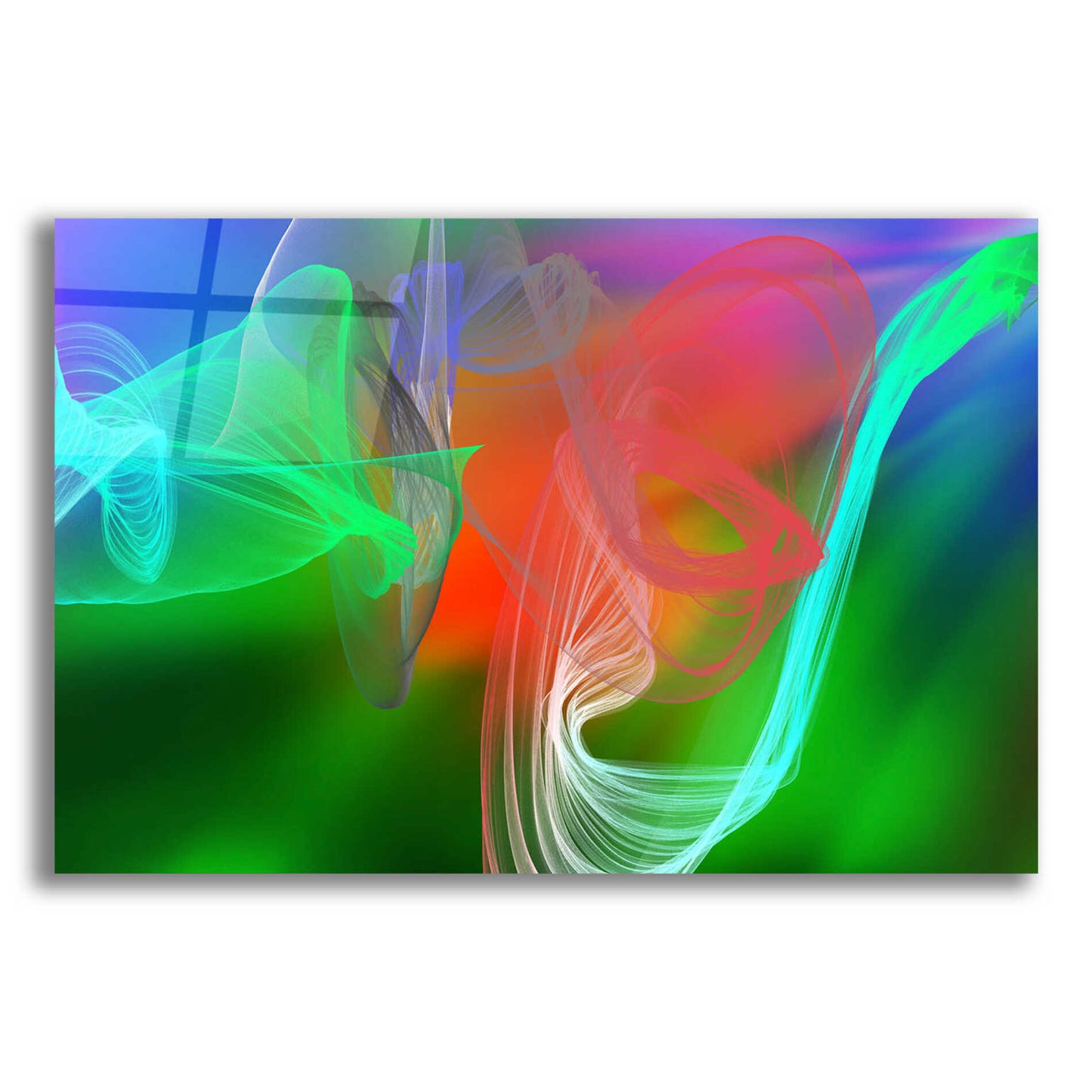 Epic Art 'Inverted Color In The Lines 8' by Irena Orlov Acrylic Glass Wall Art,24x16