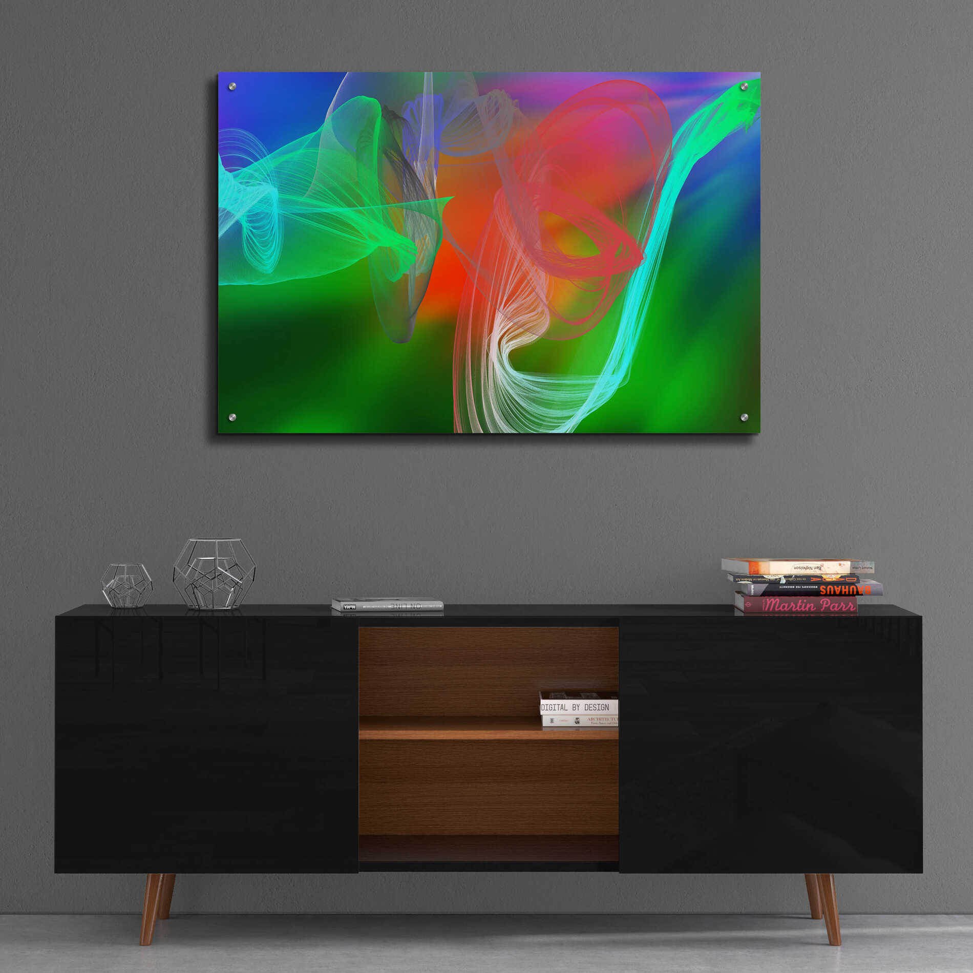 Epic Art 'Inverted Color In The Lines 8' by Irena Orlov Acrylic Glass Wall Art,36x24