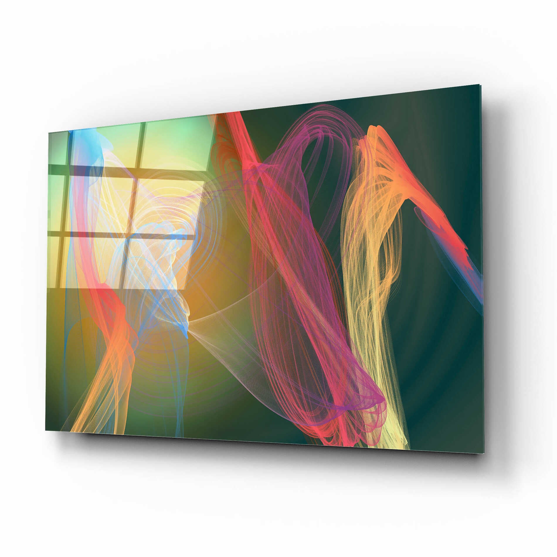 Epic Art 'Inverted Color In The Lines 9' by Irena Orlov Acrylic Glass Wall Art,16x12
