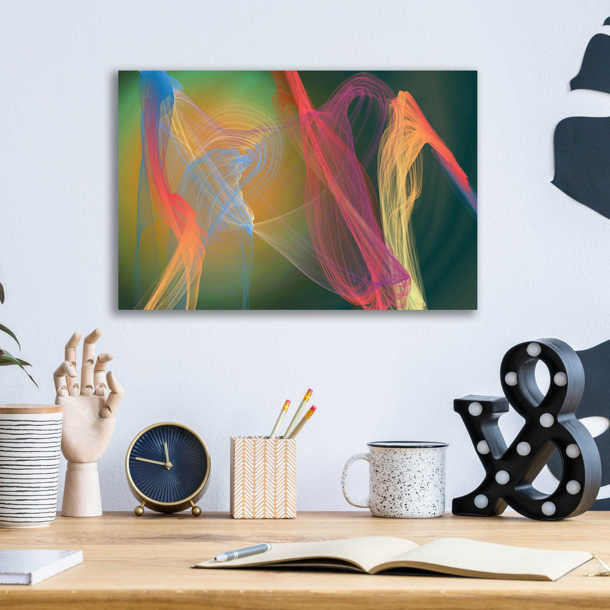 Epic Art 'Inverted Color In The Lines 9' by Irena Orlov Acrylic Glass Wall Art,16x12
