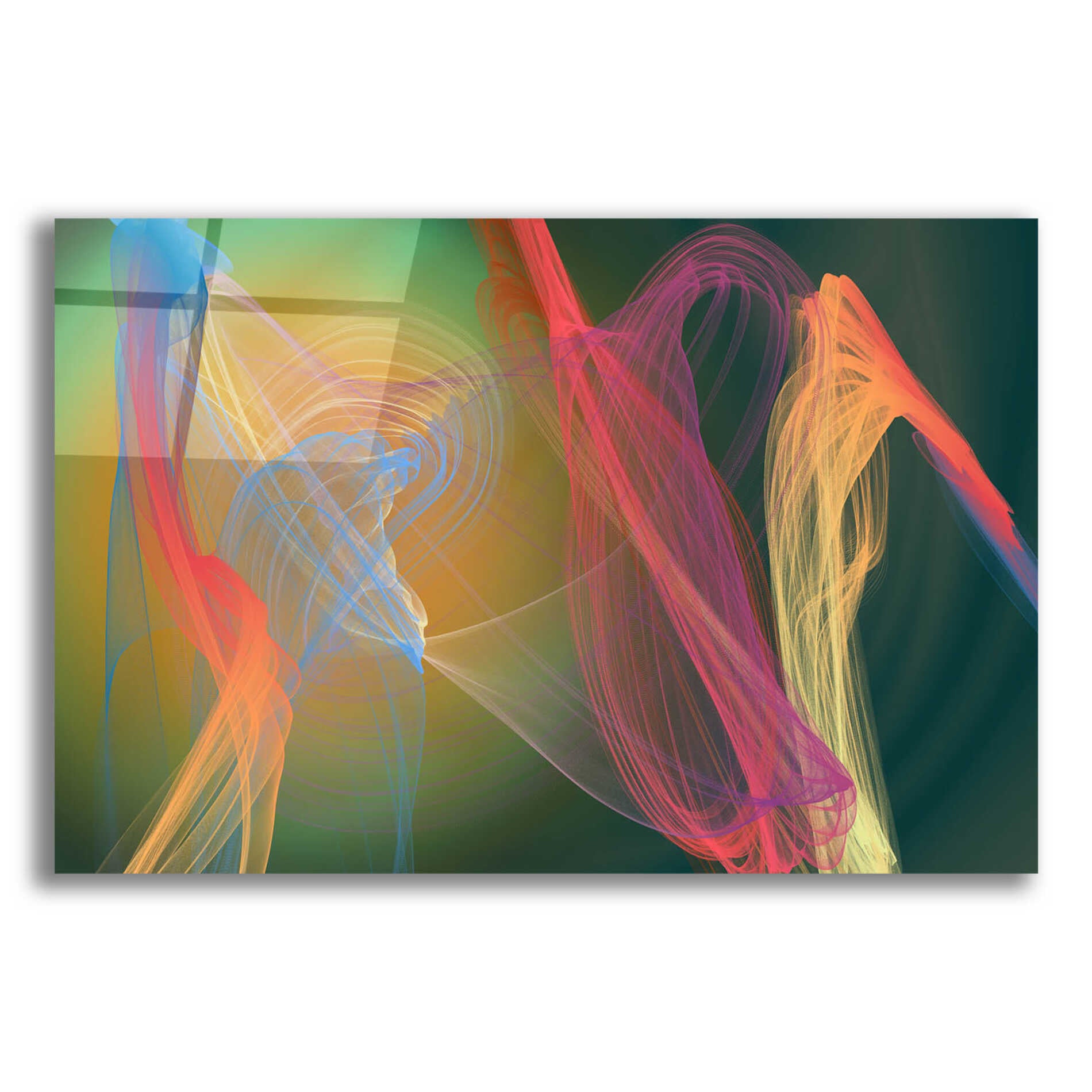 Epic Art 'Inverted Color In The Lines 9' by Irena Orlov Acrylic Glass Wall Art,16x12