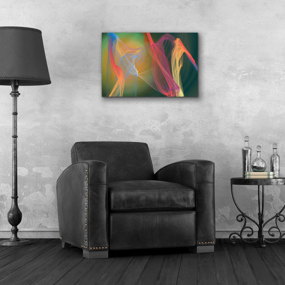 Epic Art 'Inverted Color In The Lines 9' by Irena Orlov Acrylic Glass Wall Art,24x16