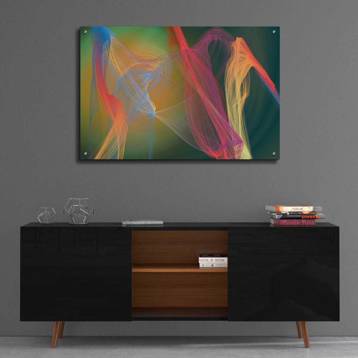 Epic Art 'Inverted Color In The Lines 9' by Irena Orlov Acrylic Glass Wall Art,36x24