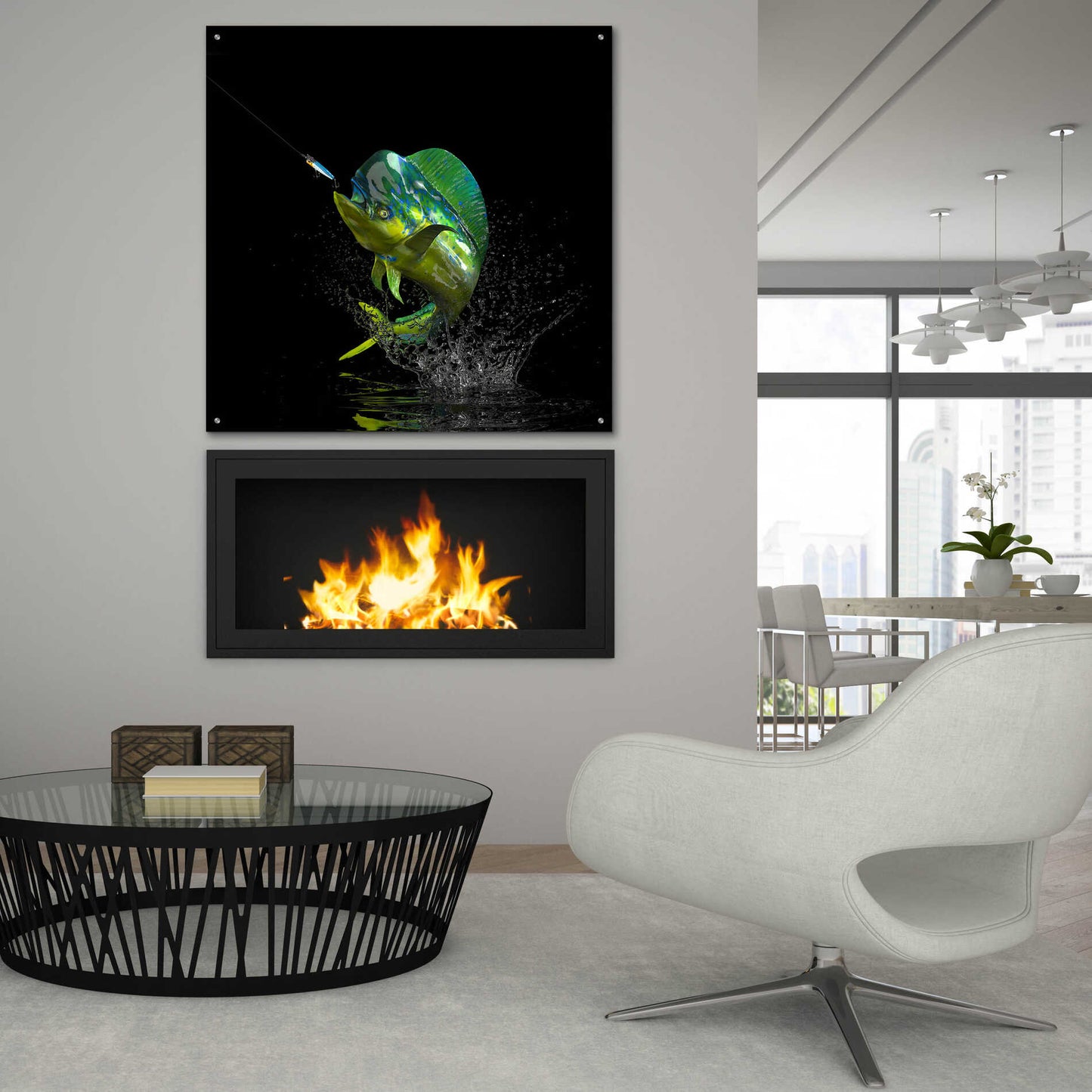 Epic Art 'Fisherman's Dream' by Epic Portfolio, Acrylic Glass Wall Art,36x36