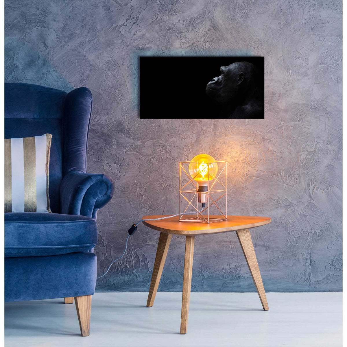 Epic Art 'Thinking Of Bored Apes' by Epic Portfolio, Acrylic Glass Wall Art,24x12